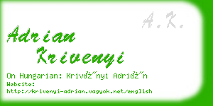 adrian krivenyi business card